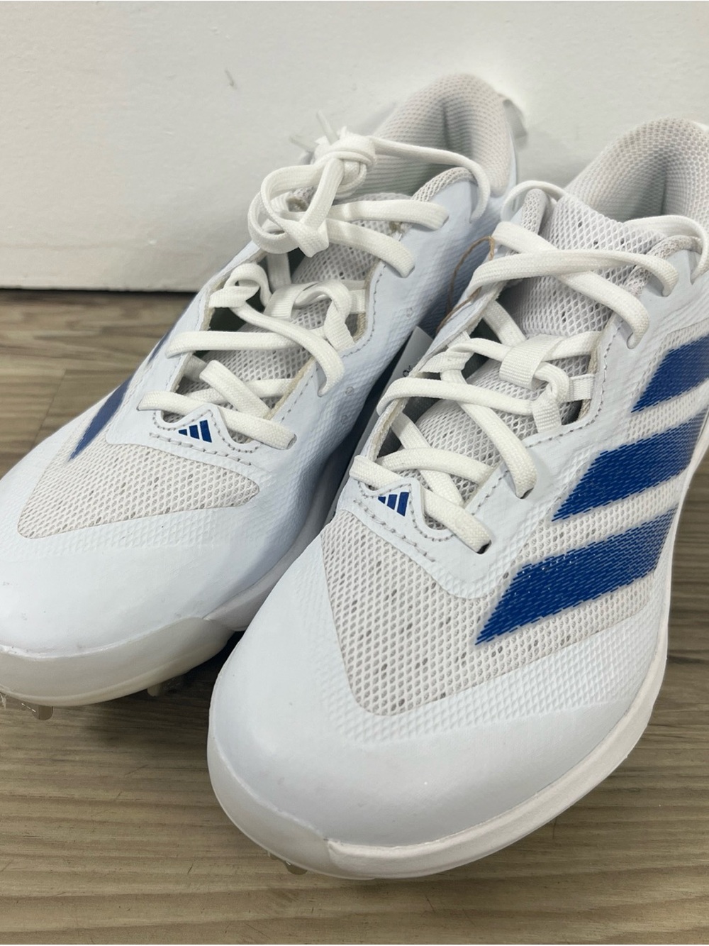 Adidas Adizero Softball Metal Spikes Instinct White Blue Women’s 7 IH3471 NWOB